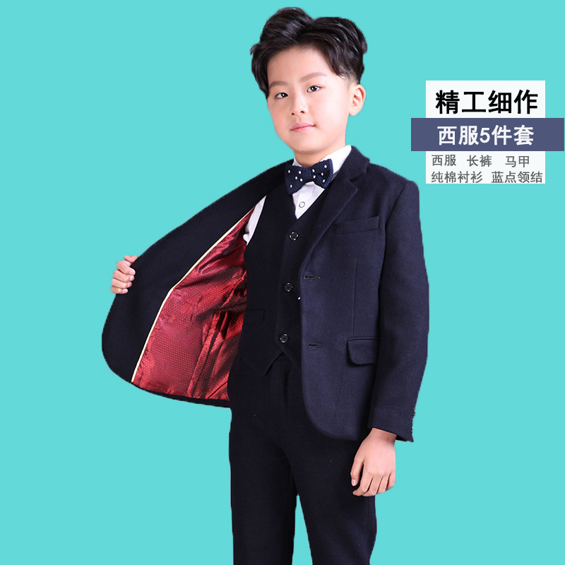 Fat Kids Suit 2019 New Boy chủ mặc một bộ đồ áo khoác nhỏ trong một chất béo bé trai lớn ăn mặc.