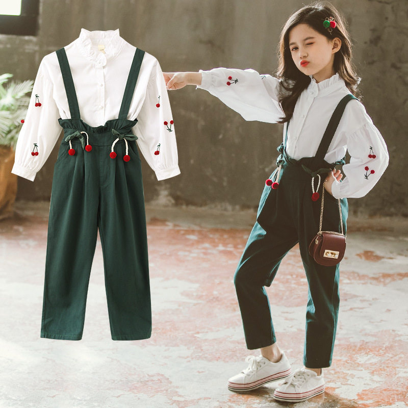 UK NEXT KISS GIRLS NET RED SUIT FOREIGN PIE 2020 SPRING AUTUMN NEW TRENDY FASHION KOREAN VERSION Baby Bag Pants