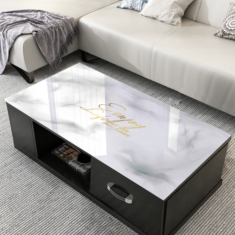 2021 new Nordic minimalist tablecloth waterproof and oil-proof anti-scald coffee table mat pvc soft glass rectangular table table mat