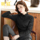 Shirt women's brushed long-sleeved autumn and winter new work clothes plus velvet top design niche professional work shirt