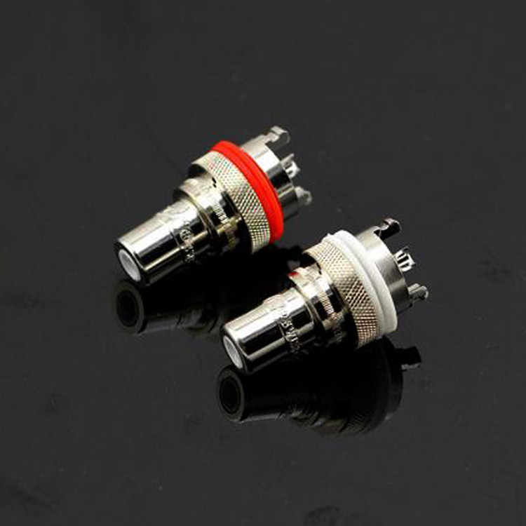 USA CMC805-CU-R Pure copper plated white gold RCA Lotus seat audio socket(Authorized)