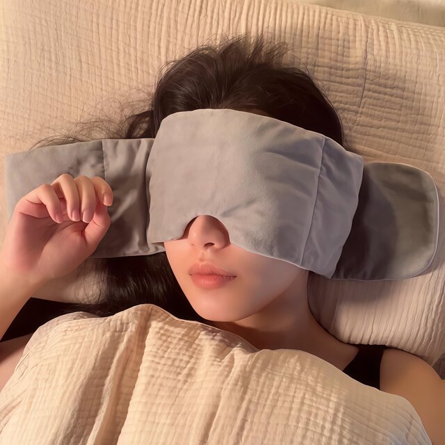Good light-blocking sleep aid for men and women ice silk earplugs and eye protection