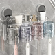 Suction cup toothbrush storage rack without punching bathroom brushing cup with handle and mouthwash cup rack wall-mounted toothbrush holder