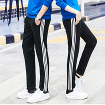 Phile PePerelle Casual Sports Pants Men And Women Spring Summer Lovers Pure Cotton Straight Barrel Long Pants Black Tightness Lace Classic