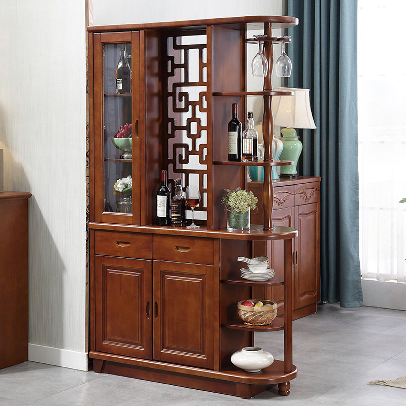 Chinese-style hall cabinet modern Chinese-style living room screen partition decoration wooden locker wine cabinet foyer porch cabinet