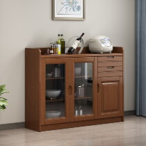 Solid wood sideboard against the wall wine cabinet living room dining room office multi-function storage glass tea cabinet kitchen cupboard