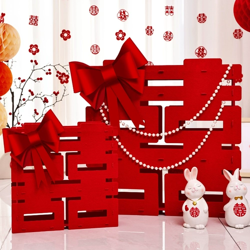 Планировка свадьбы и помолвки, свадебный зал, новый набор украшений для дома, трехмерные украшения счастливых персонажей, спальня жениха и невесты, интернет-знаменитость невесты