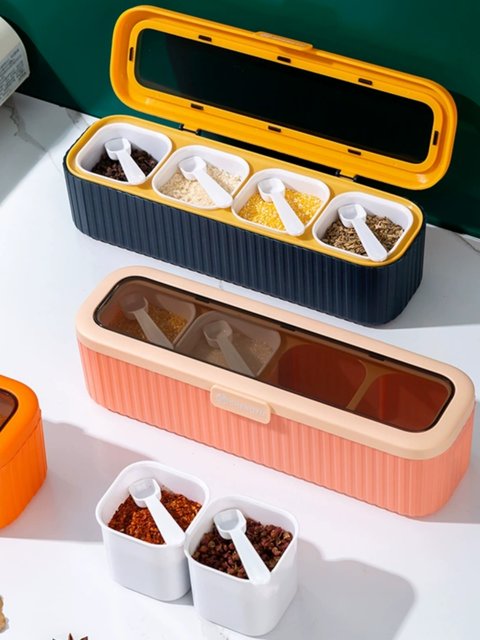 New seasoning box Home kitchen combination seasoning box integrated multi-style seasoning bottle seasoning storage salt seasoning can