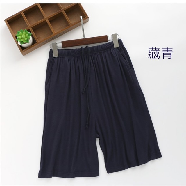 quần Big người đàn ông đeo bông giản dị mùa hè mens quần short siêu mỏng nửa cắt chân 5 5 minutepants mùa hè.