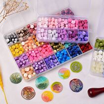 Do fire paint seal wax grains super fire seal wax block pearlescent candle 24 macaron color multi-color small box grains