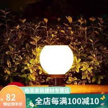 Solar wall lamp outdoor waterproof unbreakable spherical round lamp courtyard villa column lamp wall door pillar lamp