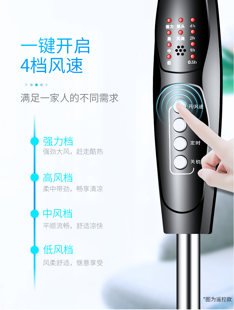 quạt cây phòng khách Đôi Hạnh phúc Quạt điện Quạt sàn Hộ gia đình Quạt điện Công nghiệp Đài Loan Nhà hàng dọc Ký túc xá từ xa Im lặng Bảy lá Gió mạnh - Quạt điện quạt treo tường điều khiển từ xa