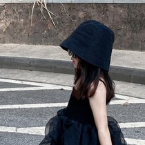 Child Fisherman Hat Girl Spring Autumn Season Black 2023 New Day Series Knitted Fashion Baby Basin Cap Tide