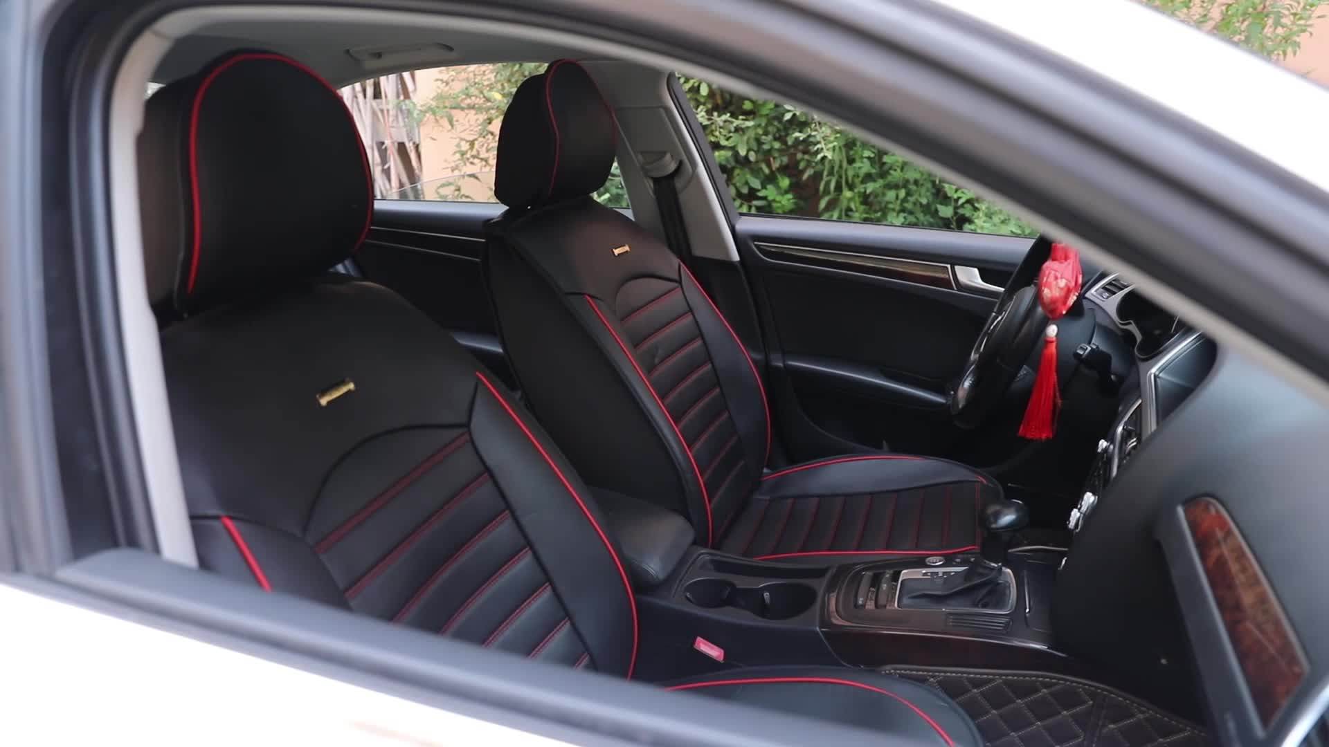 Xiangta Waterproof Pu Leather Custom Car Seat Covers Full Set Universal