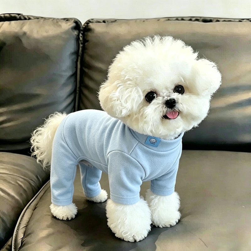 Dog Clothes Spring and Summer Thin Ultra-Soft Stretchy Four-Legged Jumpsuit for Small Dogs Bichon Teddy Home Wear Base Layer Shirt