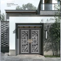 Outdoor Stainless Steel Patio Door Villa Gate Entrance Garden Door Venetian Door Modern Brief single double open iron Art door