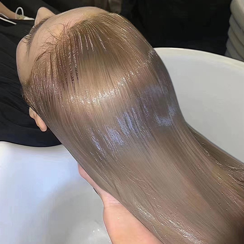 Milk tea gray-brown hair dye pure at home dyeing bubble plant hair dye female natural non-irritating brand