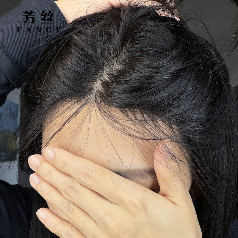 Fangsi Wig with Seamless Hand-Woven Braids, Natural Full Human Hair, Full Head Wig Fangsi Wig with Seamless Hand-Woven Braids, Natural Full Human Hair, Full Head Wig