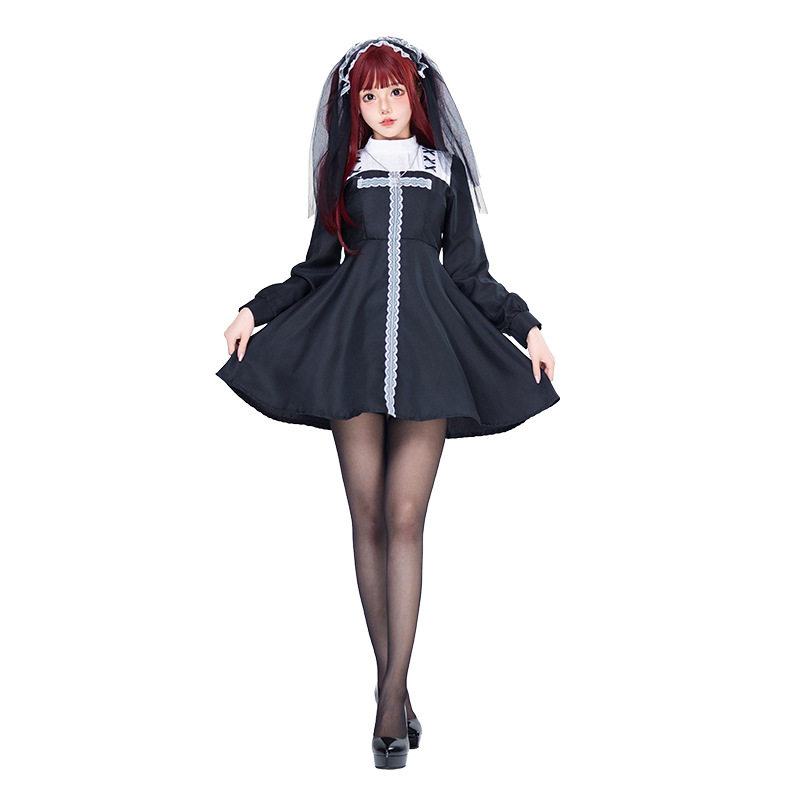 Halloween Gothic Ghost Bride Dress Halloween Dark Ghost Bride Long Dress