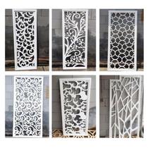 Screen Wrought iron metal carved board Shower exterior wall transparent glue New Chinese partition wall louver plant bead curtain separation