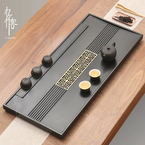 忆仟客 Натуральный Wujinshi Tea Tray Light Luxury Modern Draine Home Home The The Tea Table Integrated Stone Tray Tea Tea