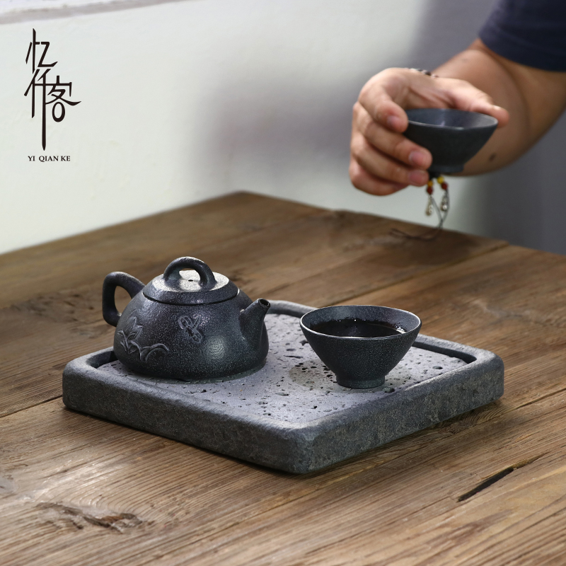 Mengqian Rock Tea Plate Household Kung Fu Tea Table Tea Tai Tea Tool mini - storage tray small