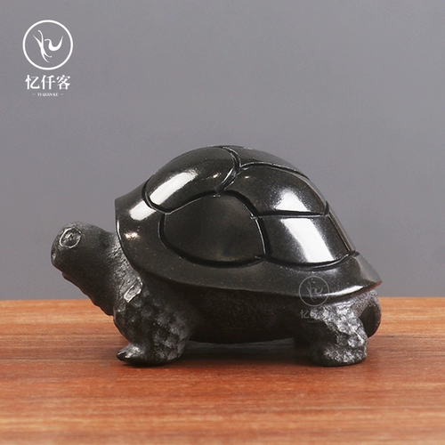 忆仟客 Маленькие украшения для чайных питомцев из черного золота с камнем могут подчеркнуть индивидуальность, забавные украшения для чайных питомцев ручной работы, креативные маленькие украшения