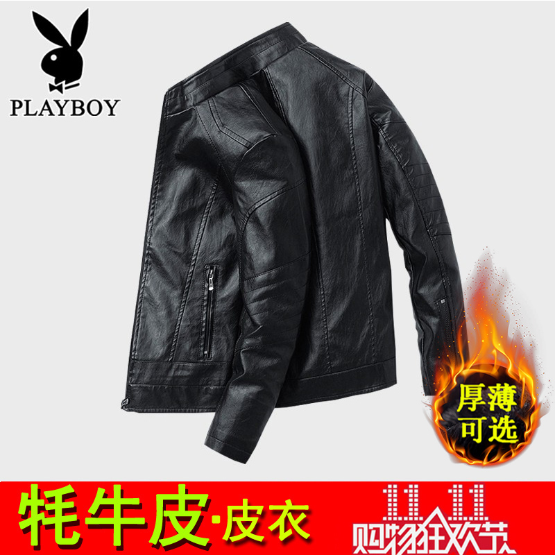 Men's Leather Jacket Top Layer Cowhide Motorcycle Haining 2022 New Spring Autumn Winter Large Size Sheep Leather Jacket