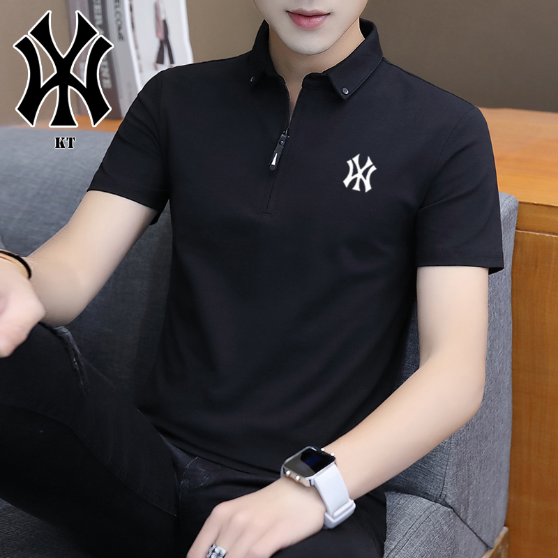 Short-sleeved t-shirt polo shirt men's ice silk tide brand summer thin section with collar 2022 new high-end lapel cotton Ralph Lauren polo