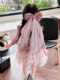 Girls' Fashionable Dress Spring & Fall 2024 New Kidsren's Mesh Princess Dress Baby Girl Long-Sleeved Tutu Skirt Cake Dress