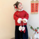 New Year Outfit for Girls, Traditional Chinese Style Cotton Jacket, Winter Hanfu, Festive Chinese New Year Clothing for Children, One-Year-Old Baby Chinese-Style Top