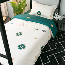 ins wind student dormitory three-piece single bunk bed 0 9 Girl heart bed sheet duvet cover Bedding four-piece set