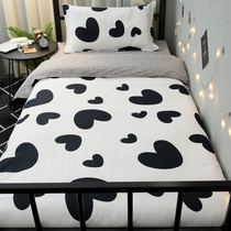 ins wind bed bedding four pieces of bed linen quilt cover quilt cover student single dormitory girls heart sleeping room 3 three sets