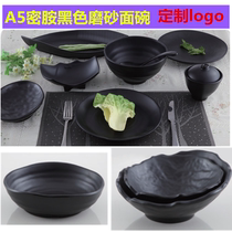 Imitation porcelain bowl Beef noodle bowl Japanese style Ajisen ramen bowl Melamine black soup bowl Plastic commercial Malatang bowl