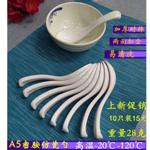 Melamine soup spoon Long handle Commercial high temperature restaurant hotel color with hook Imitation porcelain plastic small spoon Spoon spoon spoon