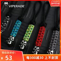 VIPERADE Viper S1 skull knife pendant umbrella rope hand woven EDC tool flashlight tail pendant personality pendant