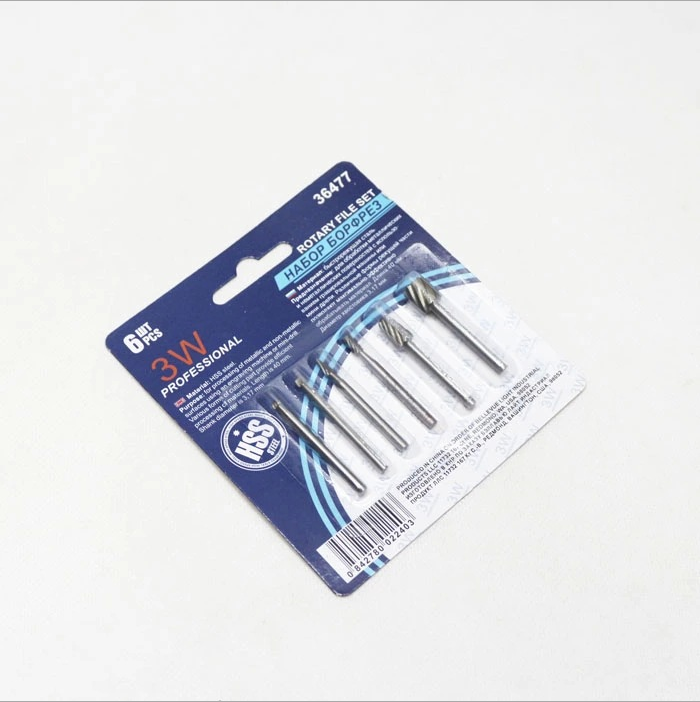 Woodworking Rotary File Wood Carving Knife Milling Cutter Electric Grinding Accessories Set Slotting Carving 6-Piece Set