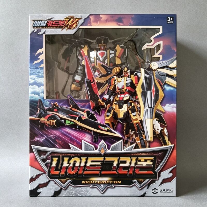 Shine Card Fighter W Dark Night Eagle Rider Korean Version Shine Card Fighter 4 Korean Version Samg Genuine Mecha Model Toy Trendy Toy