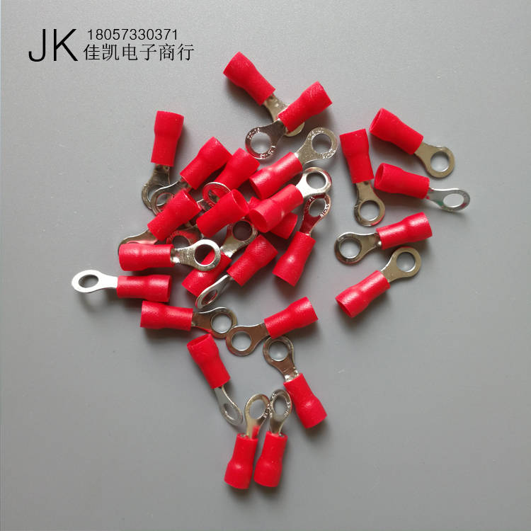 3 2 4 2 6 2mm rounded pre-insulated end head wiring sheet O-type ground sheet screw holes 100 8 8 Yuan