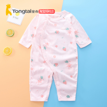 Tong Tai Chun Xia dress male and female baby partial open khab baby long sleeve closed crotch one-piece clothes slim fit pure cotton clammy climbing clothes