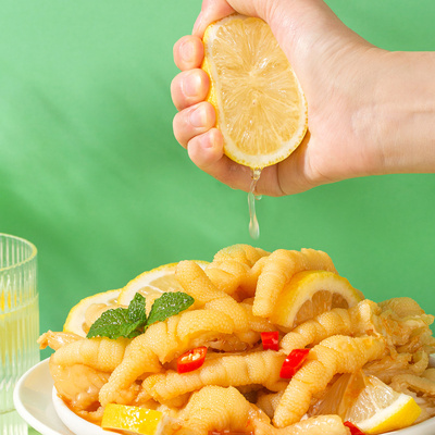 瘾食无骨鸡爪柠檬酸辣即食袋装网红去骨泡椒凤爪罐装健康零食小吃