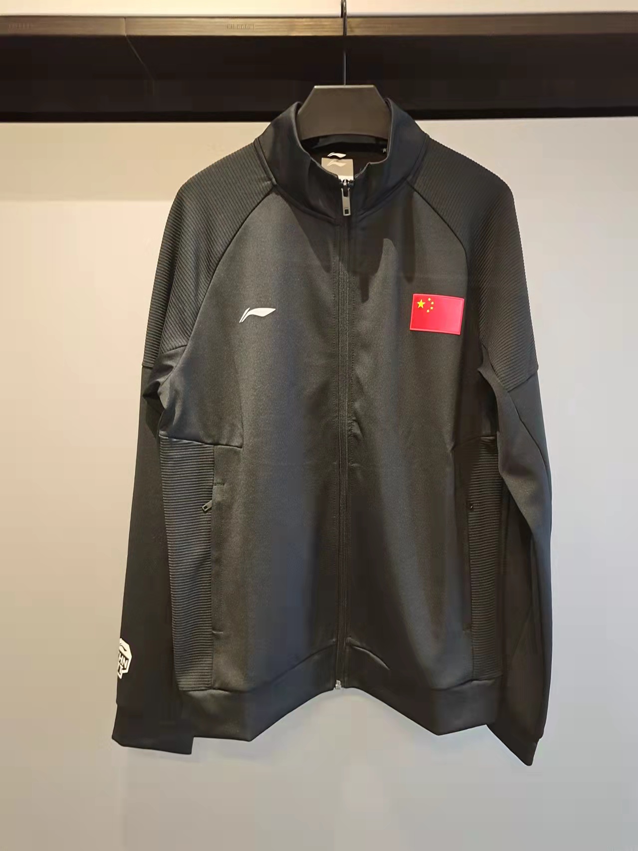 2021 Li Ning table tennis training sportswear long sleeve top competition suit collar medal dress men's breathable sweatshirt black