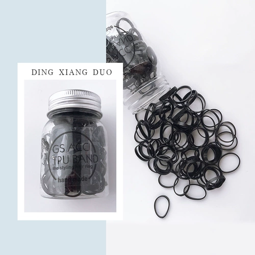 Безвредный одноразовый детский аксессуар для волос для девочек, черная резинка для волос, не повреждает волосы