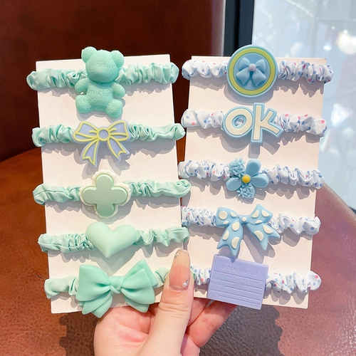 Эластичный детский высококачественный безвредный аксессуар для волос, резинка для волос, не повреждает волосы, в корейском стиле