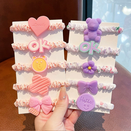 Эластичный детский высококачественный безвредный аксессуар для волос, резинка для волос, не повреждает волосы, в корейском стиле