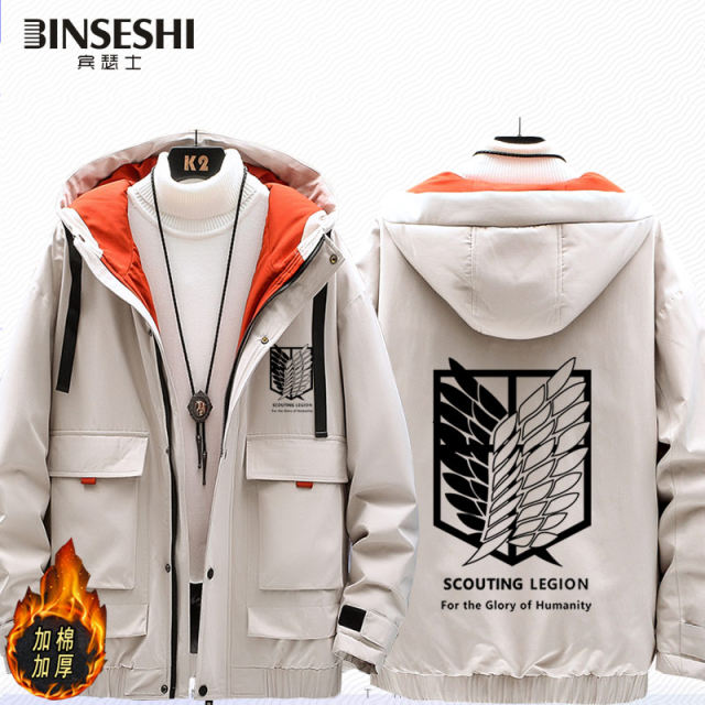 Attack on Titan clothes Survey Corps Wings of Freedom anime peripheral jackets for men and women couples casual cotton clothes jl