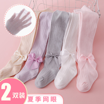 Baby leggings spring and summer mesh thin section cotton big PP girls baby 0-1-3 years old childrens pantyhose socks