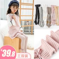 Spring and autumn pure cotton baby autumn and winter pantyhose Large PP baby childrens one-piece socks Girls leggings Summer thin socks