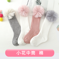 Childrens socks cotton spring and autumn thin female baby high stockings baby socks summer girls long socks