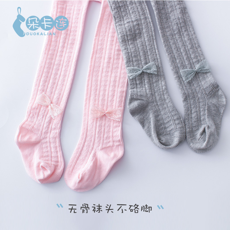 Mùa xuân và mùa thu nam và nữ thậm chí pantyhose bông xà cạp nơ bé childrens pp thậm chí vớ.